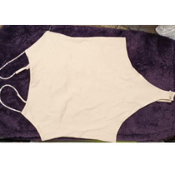 NWT~ No Boundaries Cream Colored Bodysuit with Rhinestone Straps (Size: Large) - Picture 12 of 16